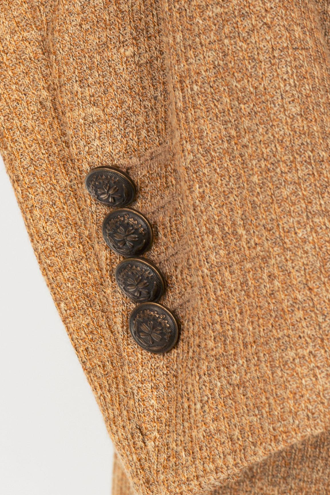 Circolo 1901 Desert Linen Ribbed-Knit Double-Breasted Jacket