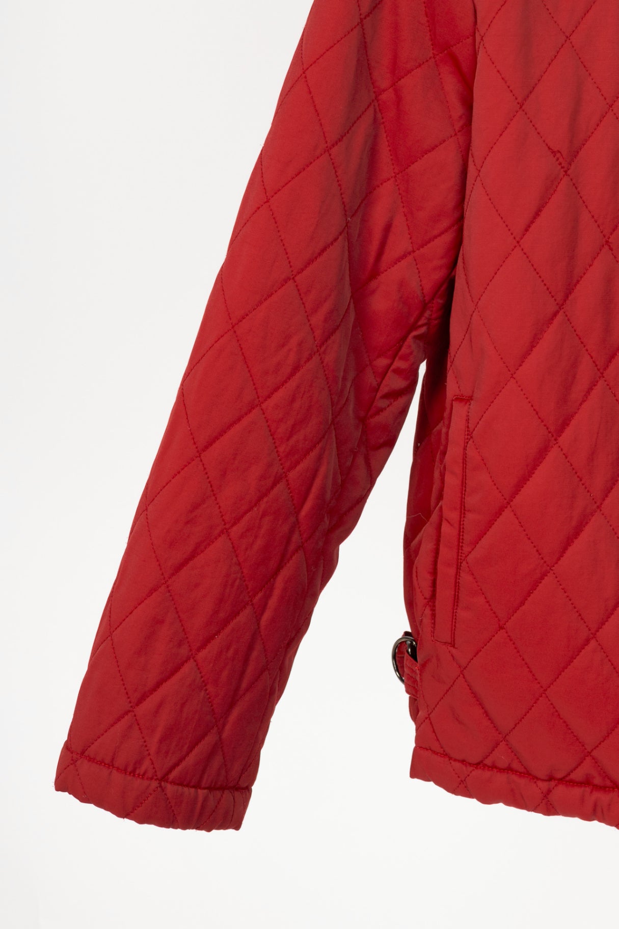 Burberry Red Quilted-Taffeta Zip Jacket