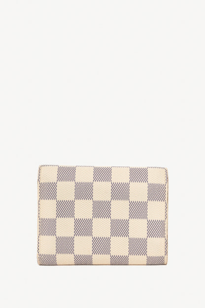 Louis Vuitton Victorine Damier Azur Canvas & Rose Ballerine Leather Wallet