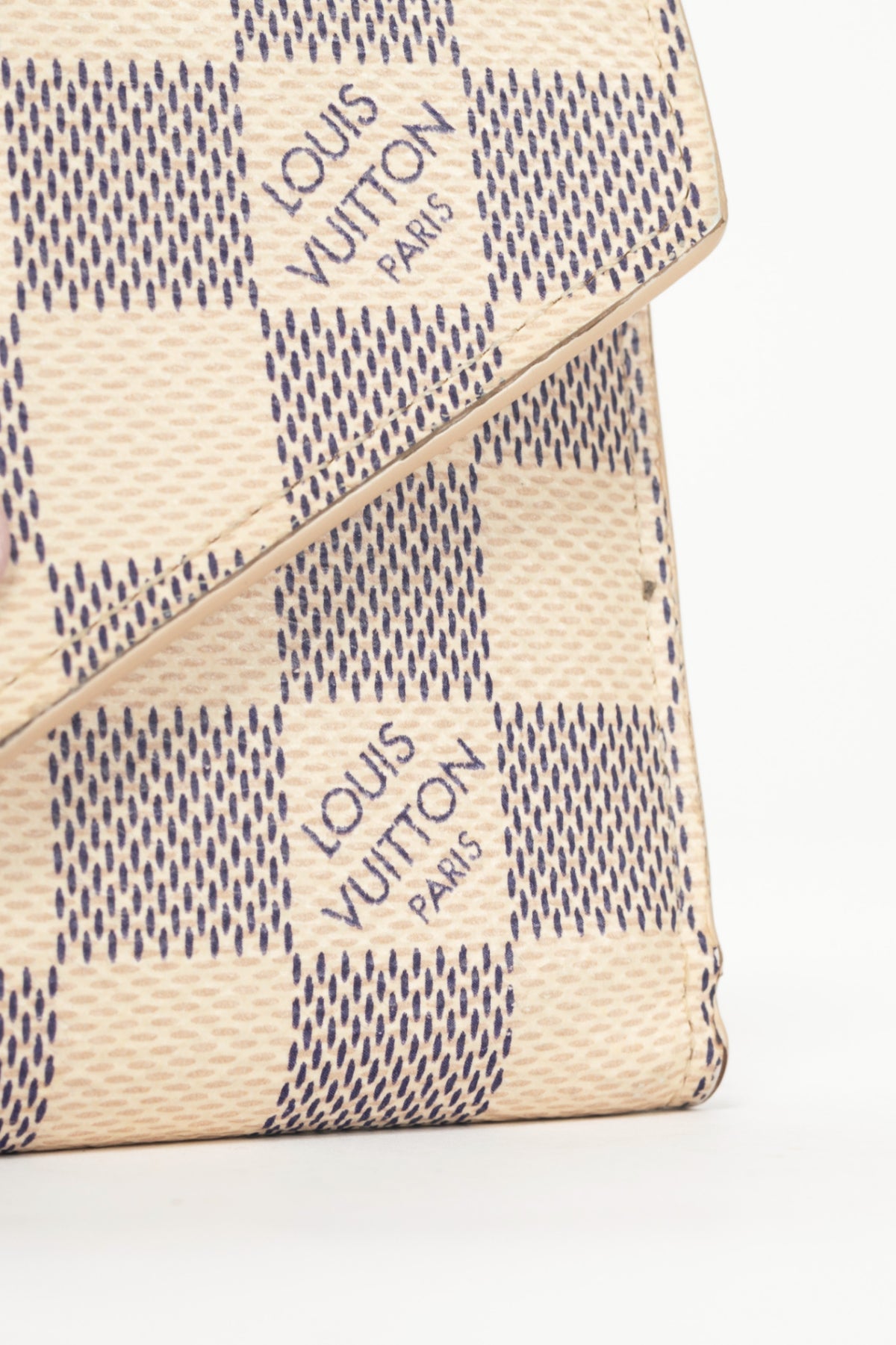 Louis Vuitton Victorine Damier Azur Canvas & Rose Ballerine Leather Wallet