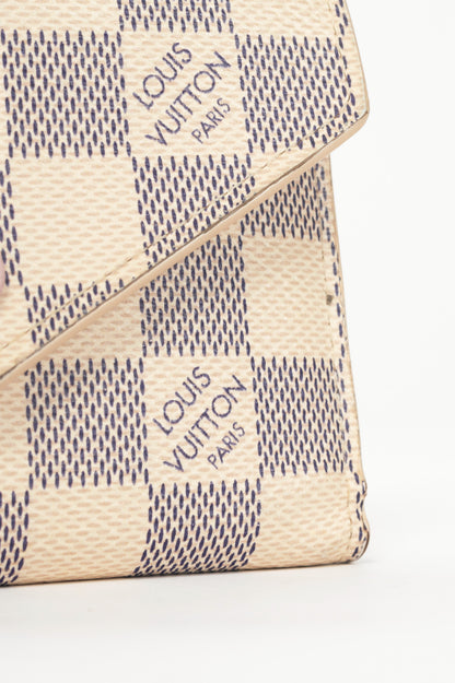 Louis Vuitton Victorine Damier Azur Canvas & Rose Ballerine Leather Wallet