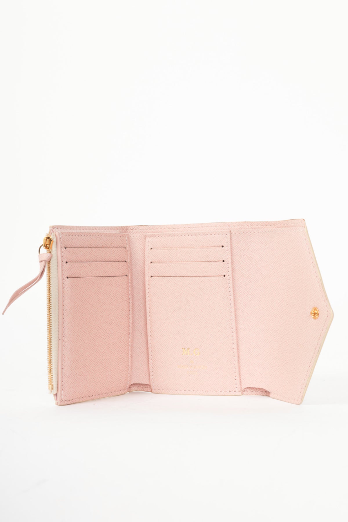 Louis Vuitton Victorine Damier Azur Canvas & Rose Ballerine Leather Wallet