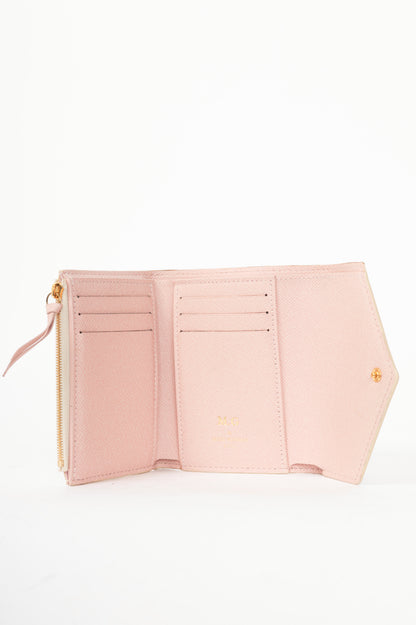 Louis Vuitton Victorine Damier Azur Canvas & Rose Ballerine Leather Wallet