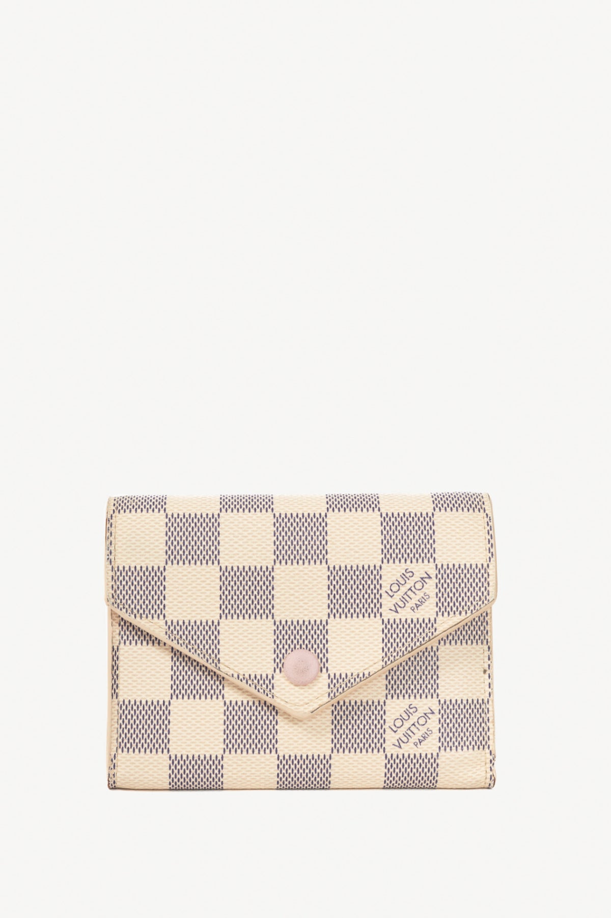 Louis Vuitton Victorine Damier Azur Canvas & Rose Ballerine Leather Wallet