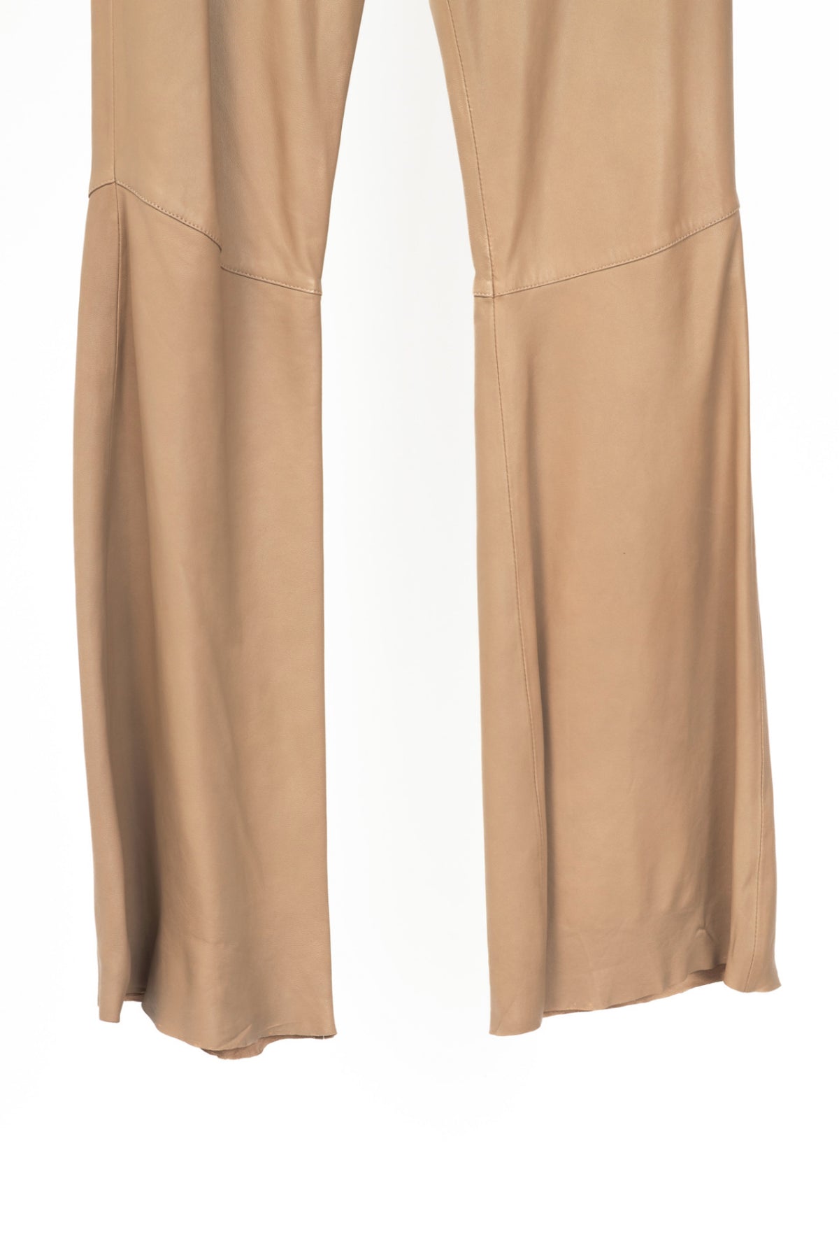 Dorothee Schumacher Sleek Statement III Brown Leather Belted Flared Trousers