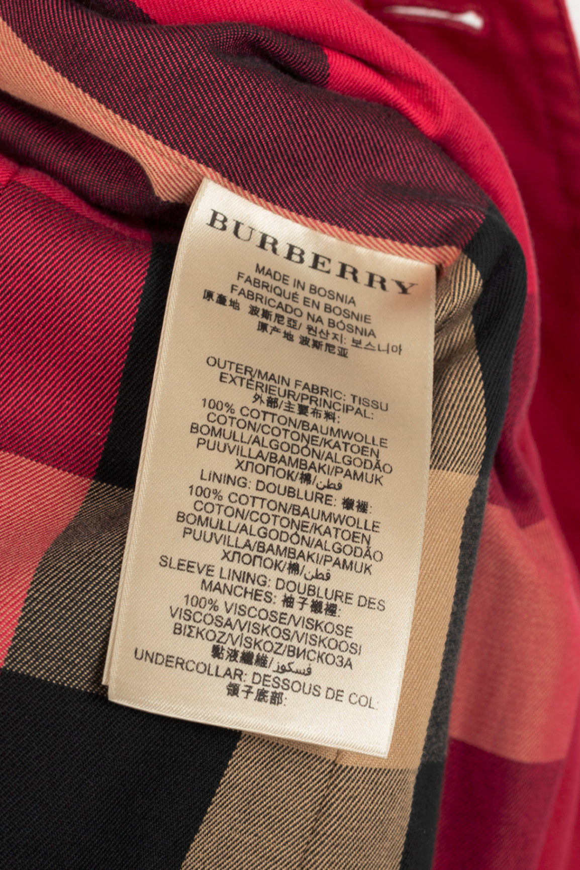 Burberry Brit "Damson Pink" Mid-Length Cotton Poplin Trench Coat