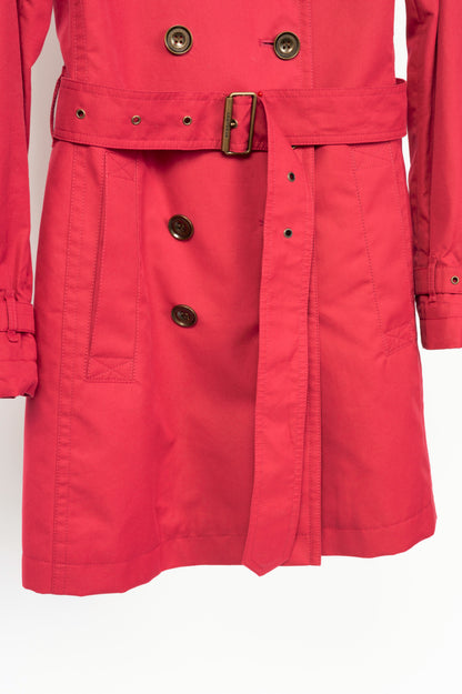 Burberry Brit "Damson Pink" Mid-Length Cotton Poplin Trench Coat