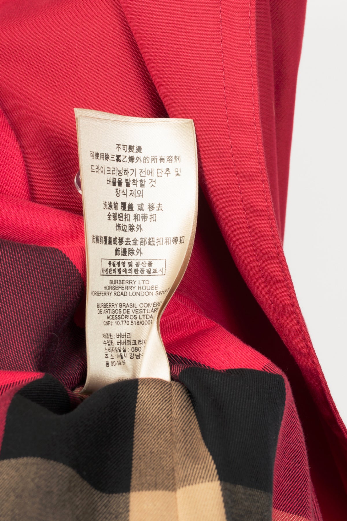 Burberry Brit "Damson Pink" Mid-Length Cotton Poplin Trench Coat
