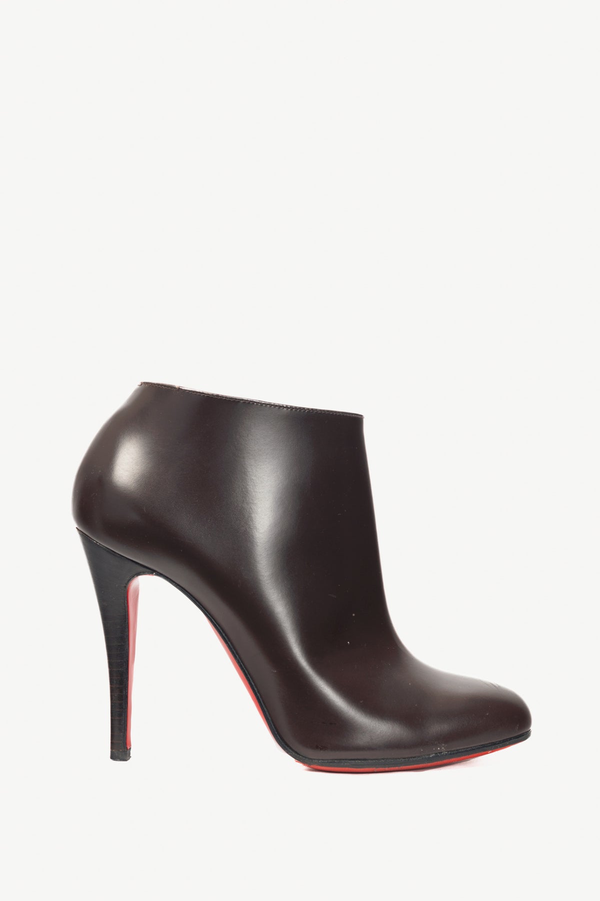 Christian Louboutin Belle 100 Brown Eden Calf Booties