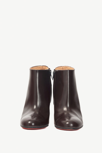 Christian Louboutin Belle 100 Brown Eden Calf Booties