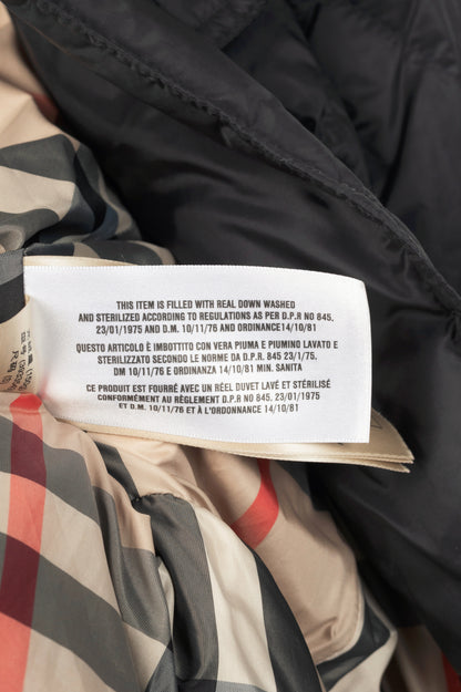 Burberry Brit Natesdale Black Double-Breasted Button Quilted Puffer