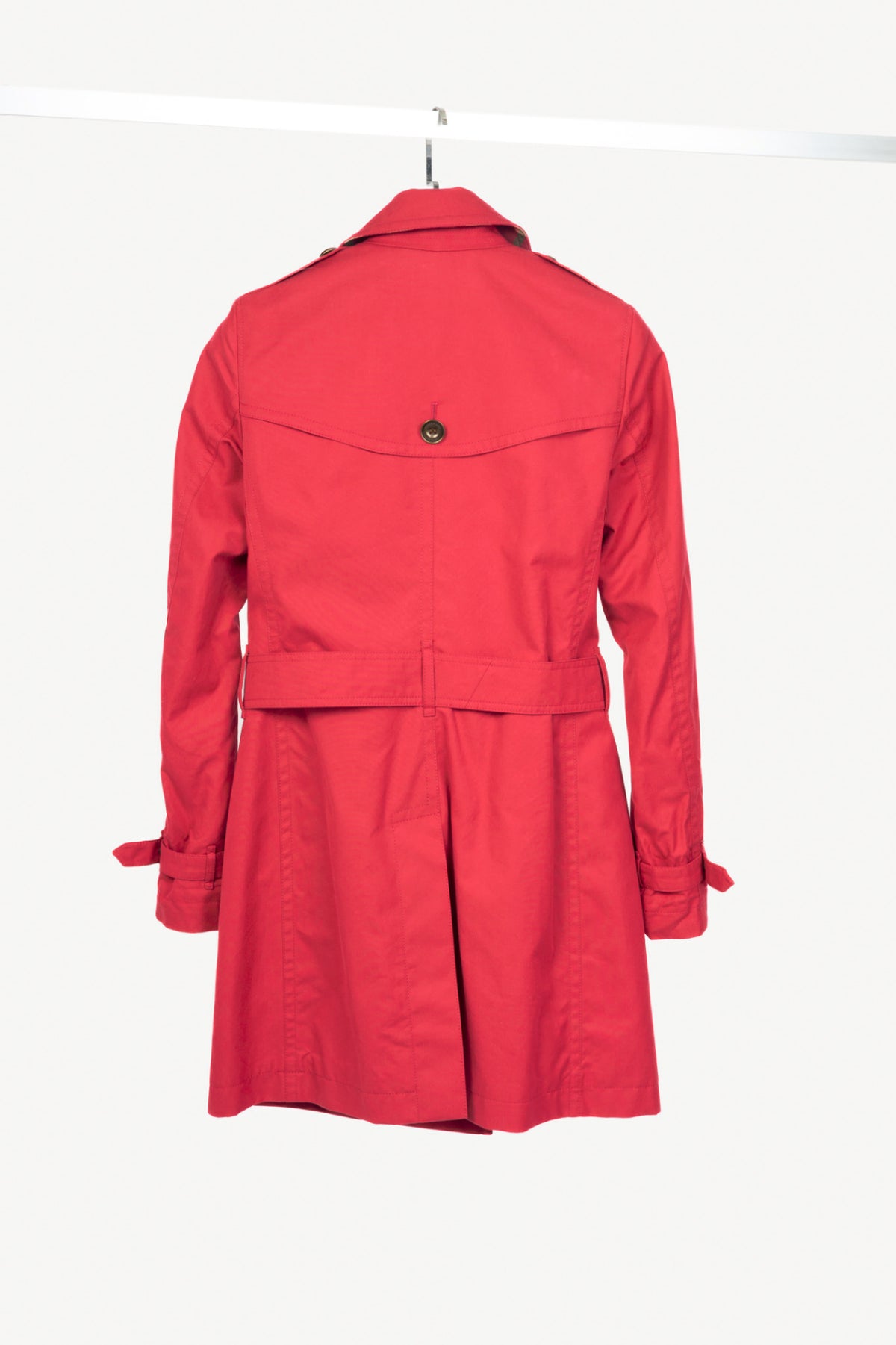 Burberry Brit "Damson Pink" Mid-Length Cotton Poplin Trench Coat