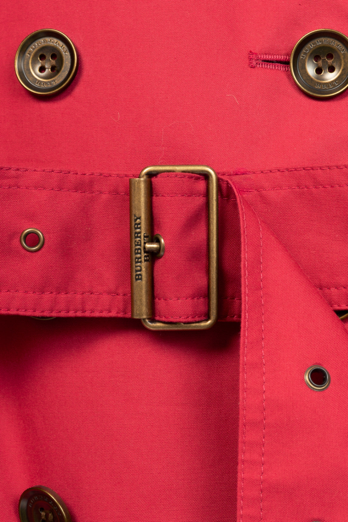 Burberry Brit "Damson Pink" Mid-Length Cotton Poplin Trench Coat