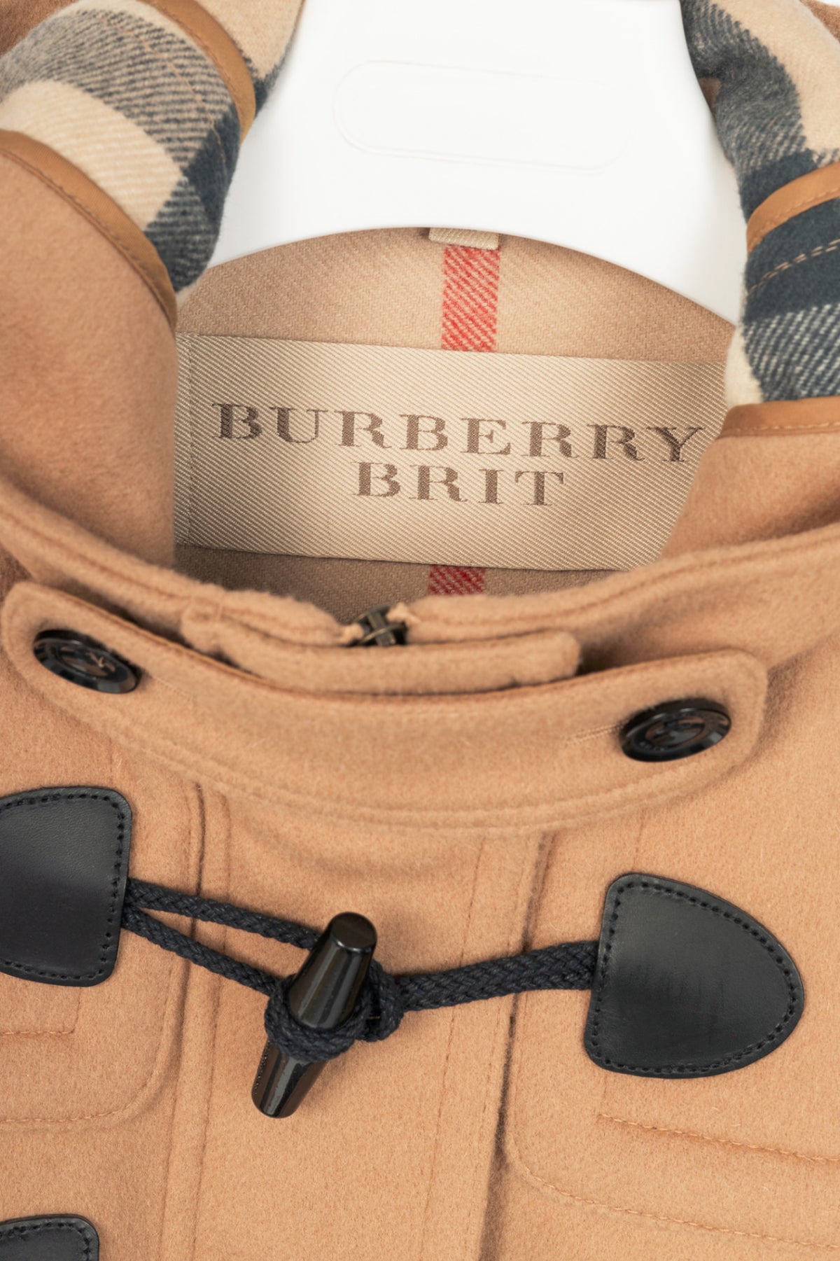Burberry Brit Finsdale New Camel Wool Toggle Duffle Coat