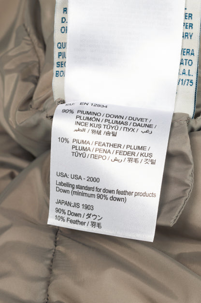 Moncler Garbet Grey Double-Breasted Button Hooded Down Puffer Coat