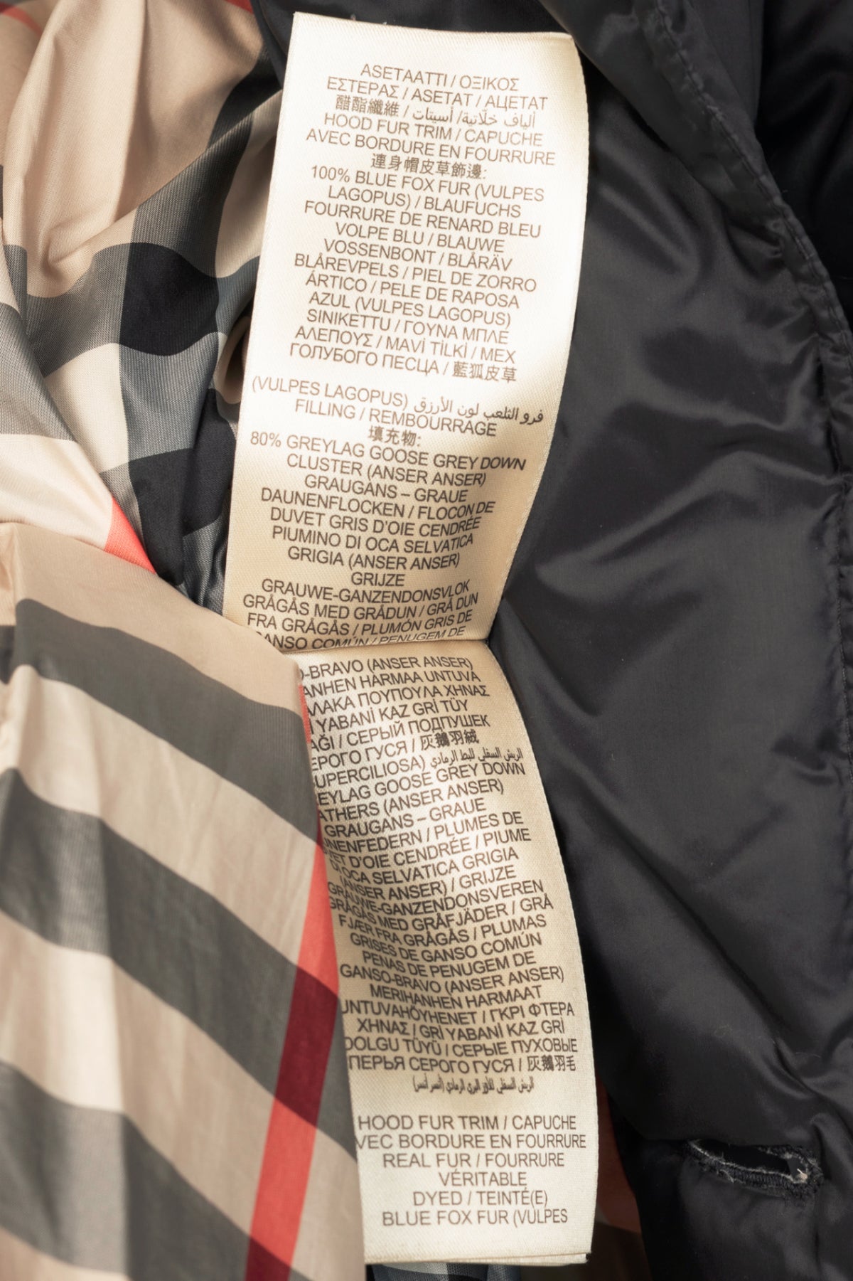 Burberry Brit Natesdale Black Double-Breasted Button Quilted Puffer