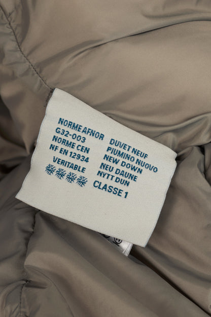 Moncler Garbet Grey Double-Breasted Button Hooded Down Puffer Coat