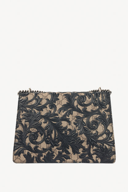 Gucci Dionysus Black Arabesque & GG Supreme Shoulder Bag