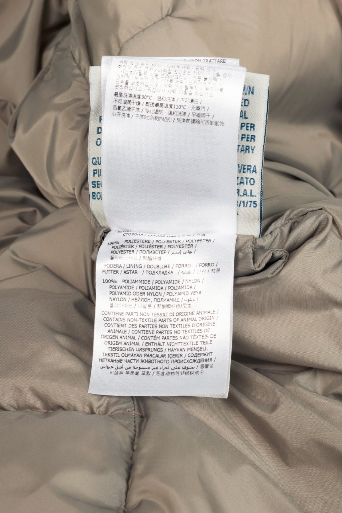 Moncler Garbet Grey Double-Breasted Button Hooded Down Puffer Coat