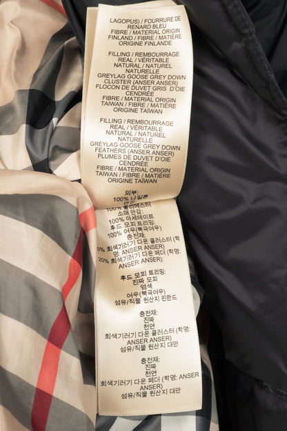 Burberry Brit Natesdale Black Double-Breasted Button Quilted Puffer