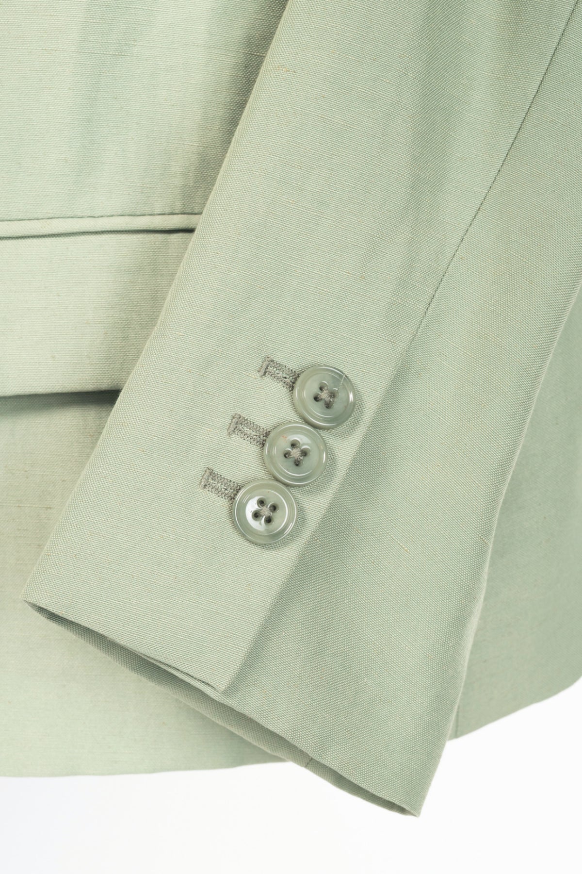 Dorothee Schumacher Casual Sophistication Green Linen-Shantung Jacket
