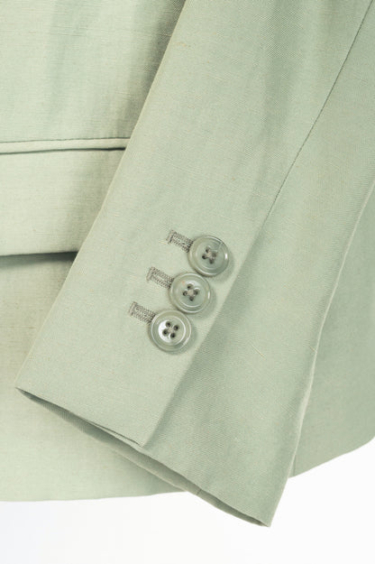 Dorothee Schumacher Casual Sophistication Green Linen-Shantung Jacket