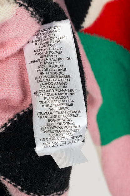 Tibi Pop-Multi Patchwork Intarsia Wool Sweater