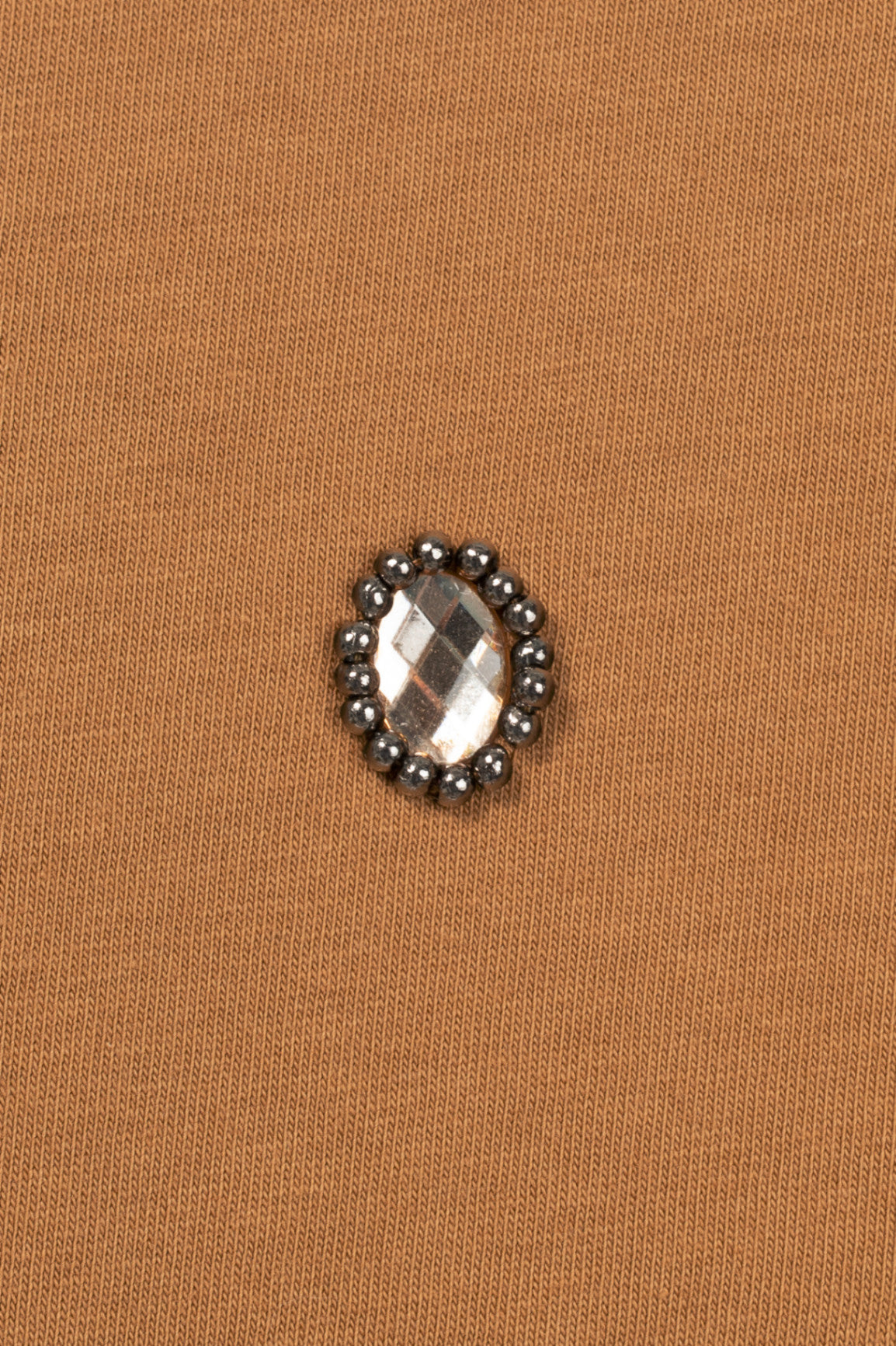 Luisa Cerano Brown Embellished-Front T-Shirt