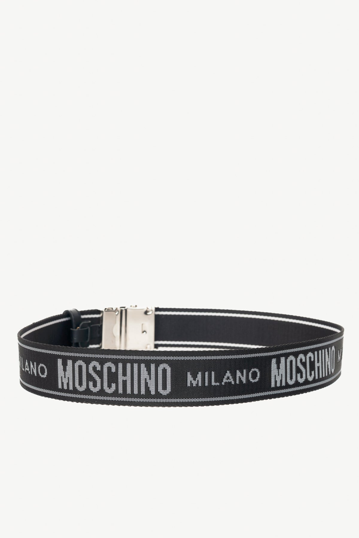 Moschino Black Reversible Logo-Tape Men's Belt