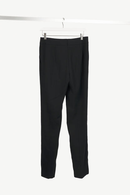 Escada Tammanu Black Wool-Crepe Pierced Trousers