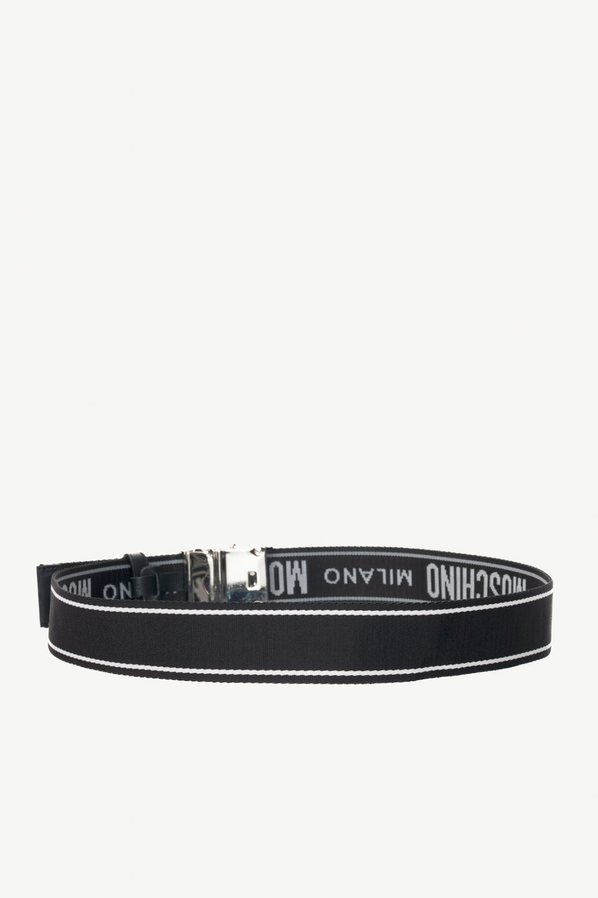 Moschino Black Reversible Logo-Tape Men's Belt
