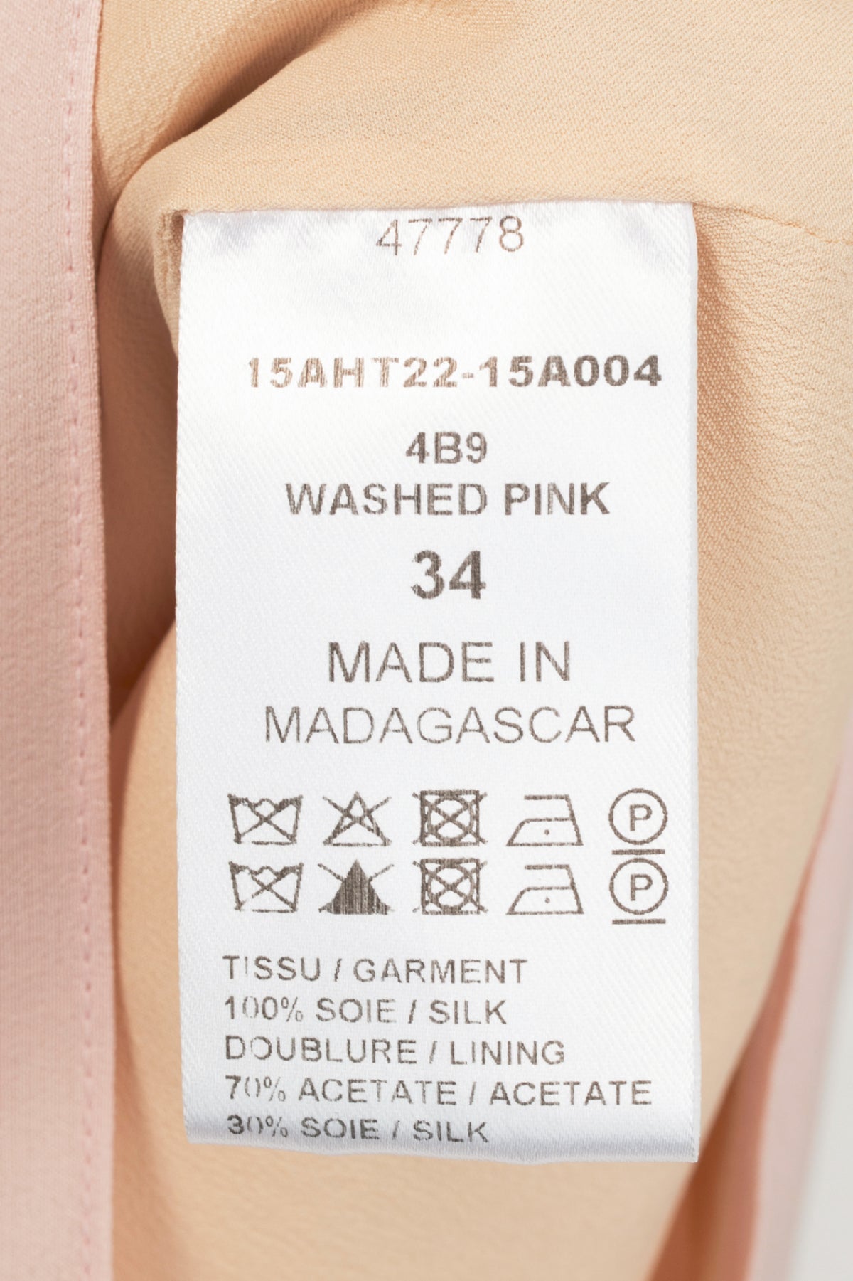 Chloe "Washed Pink" Silk Crepe de Chine Tank