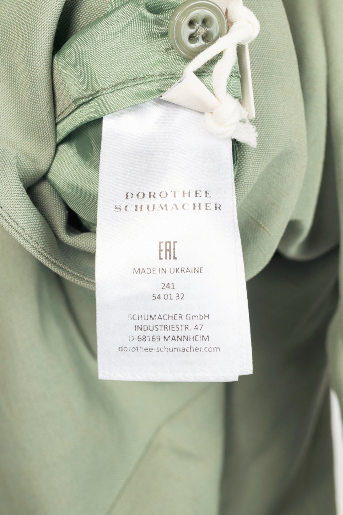 Dorothee Schumacher Casual Sophistication Green Linen-Shantung Jacket