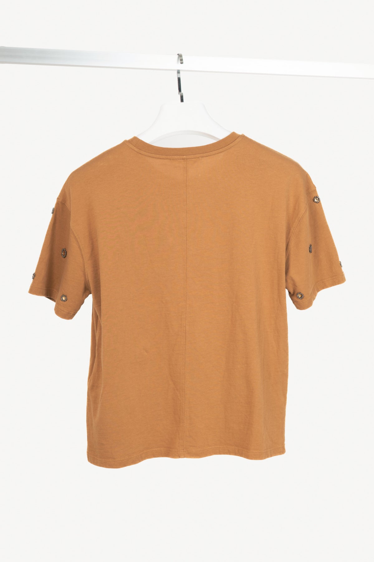 Luisa Cerano Brown Embellished-Front T-Shirt