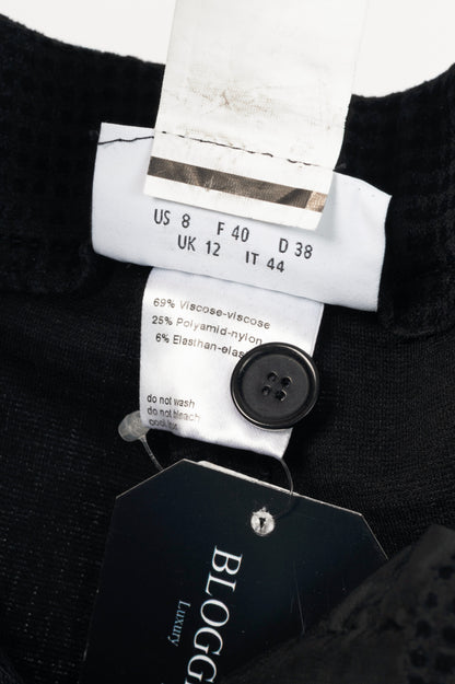 Akris Punto Mara Black Flocked Skinny Pants