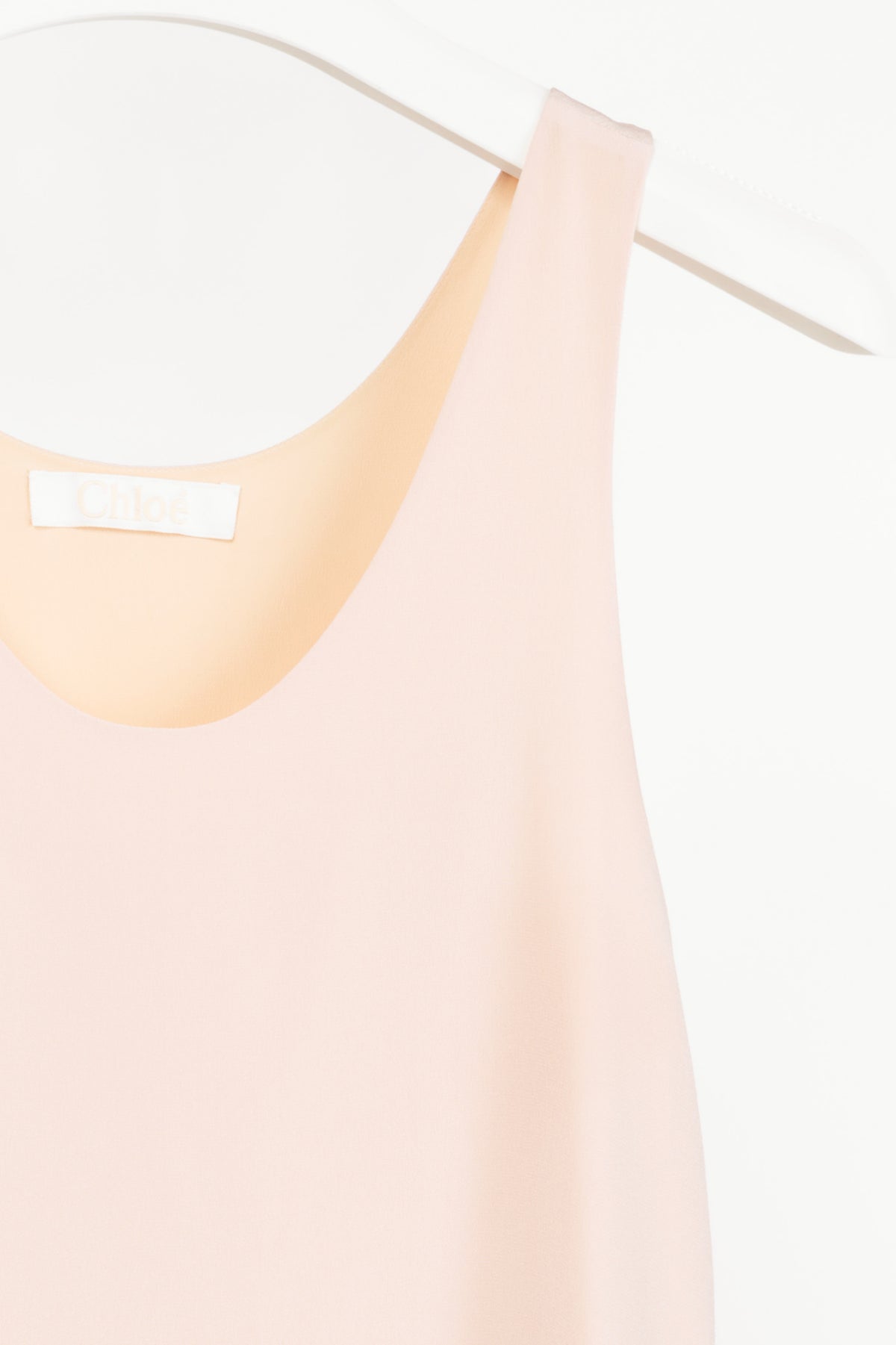 Chloe "Washed Pink" Silk Crepe de Chine Tank