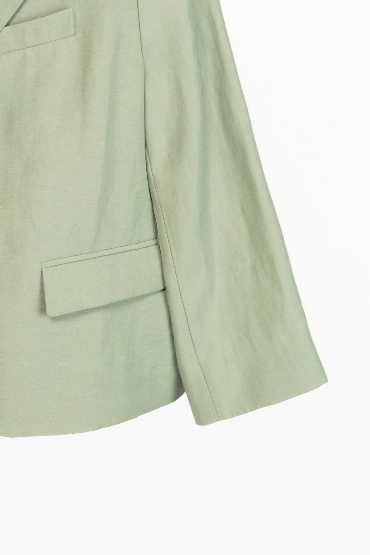 Dorothee Schumacher Casual Sophistication Green Linen-Shantung Jacket