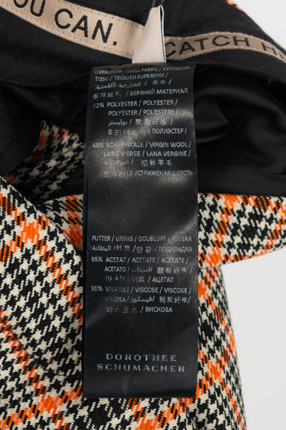 Dorothee Schumacher Modern Heritage Bonotto Check Orange Trousers