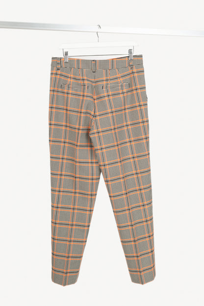 Dorothee Schumacher Modern Heritage Bonotto Check Orange Trousers