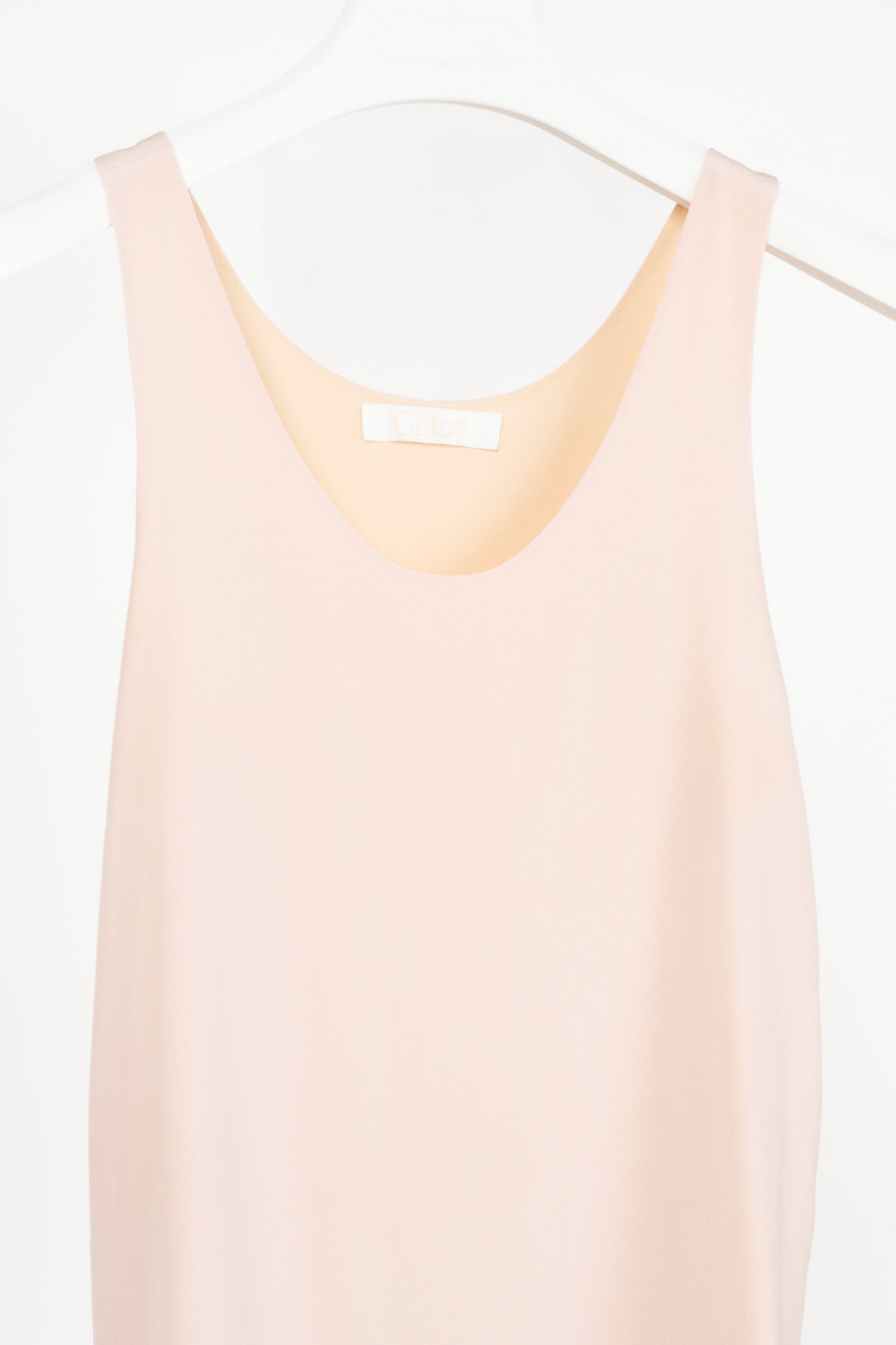 Chloe "Washed Pink" Silk Crepe de Chine Tank