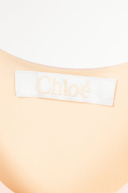 Chloe "Washed Pink" Silk Crepe de Chine Tank