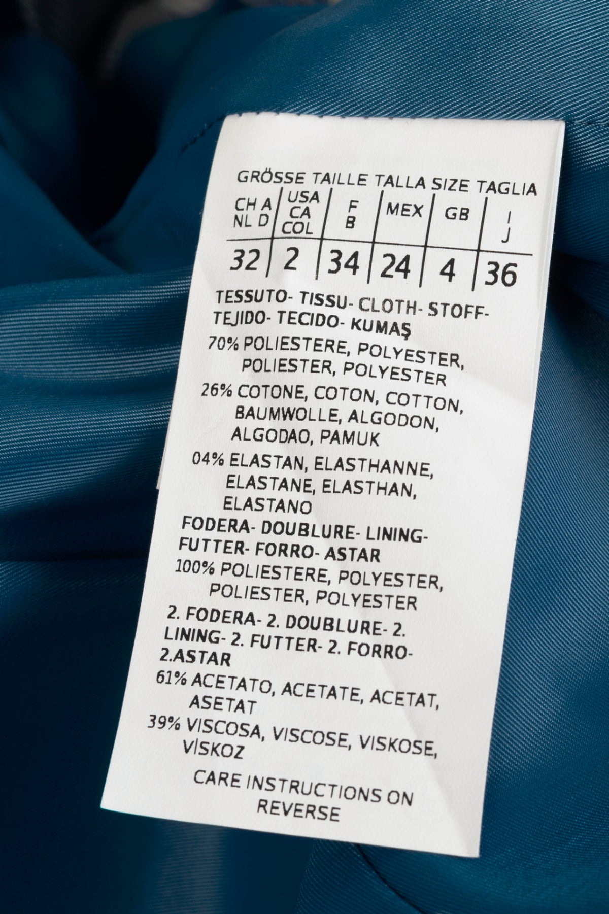 Weekend Max Mara Blue Geometric-Jacquard Blazer
