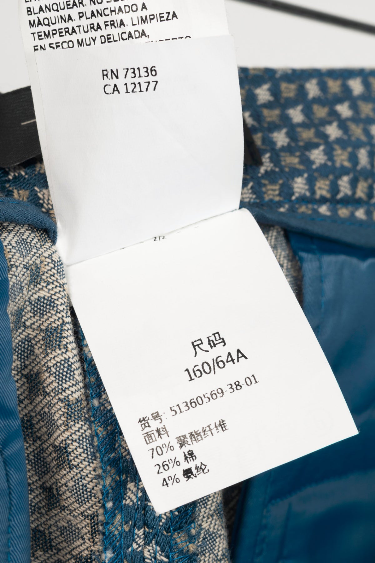 Weekend Max Mara Blue Geometric-Jacquard Slim Cigarette Trousers