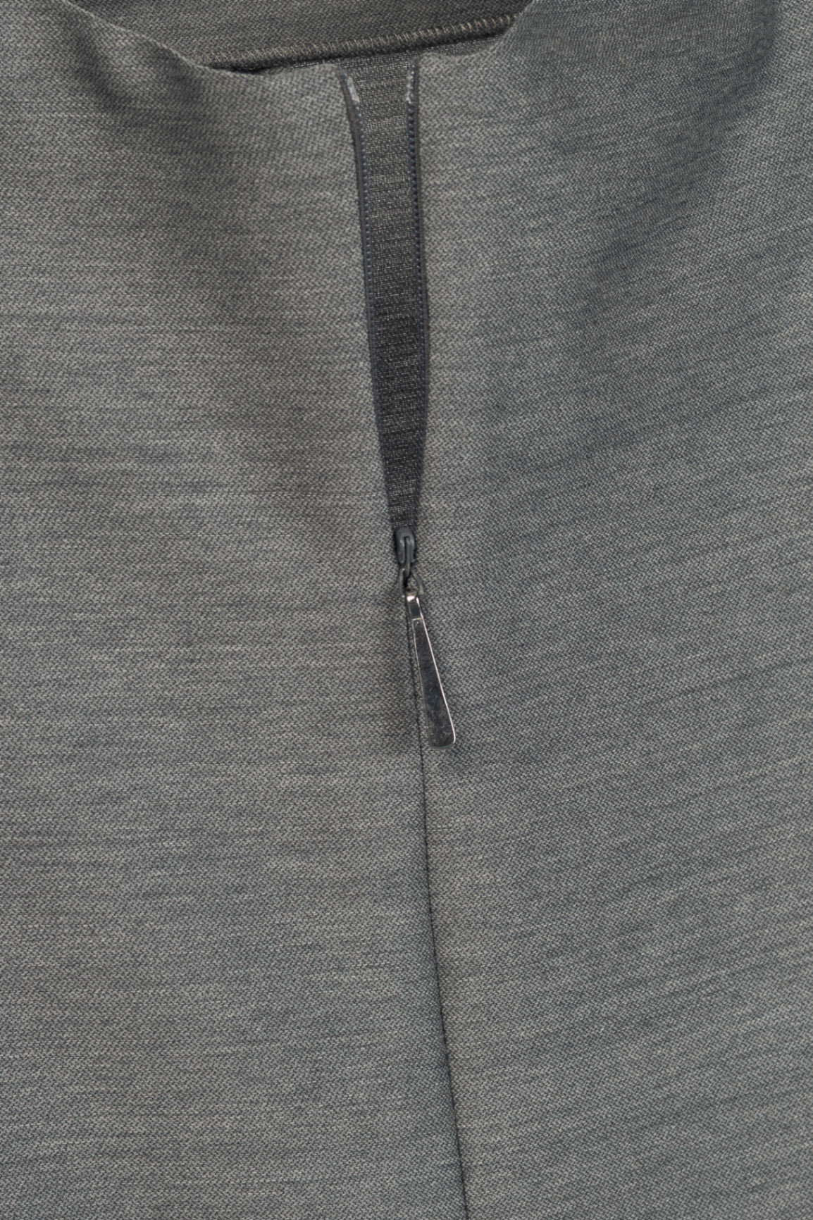 Emporio Armani Grey Wool-Blend Zip Top