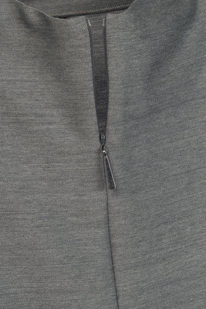 Emporio Armani Grey Wool-Blend Zip Top