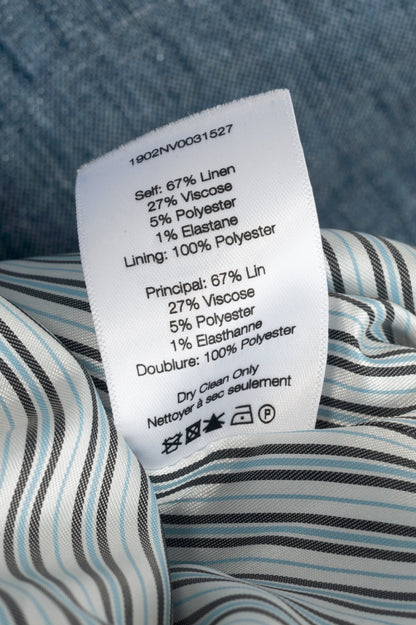 Veronica Beard Athens Blue Metallic Linen Dickey Blazer