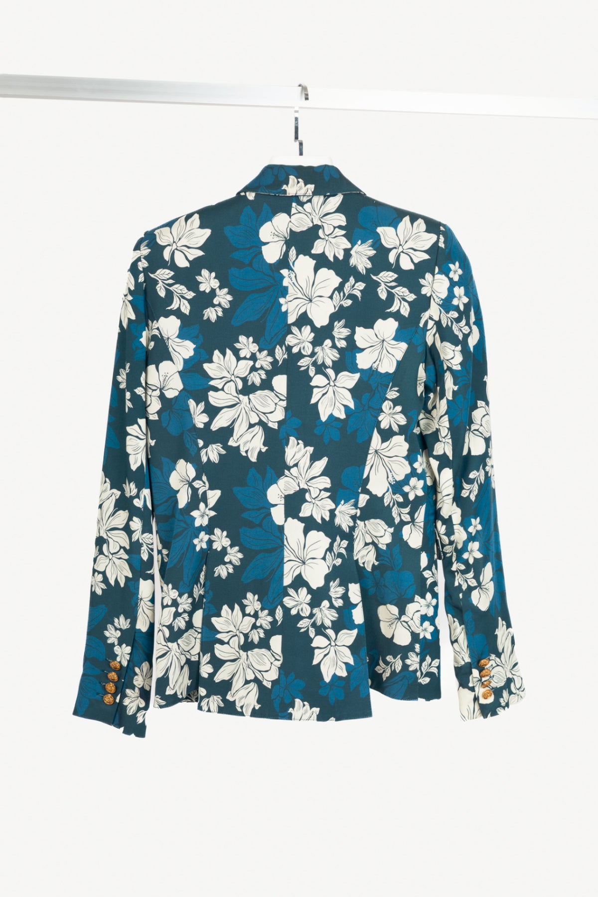 Smythe S19 Blue Hawaii Blocked Peaked Lapel Blazer
