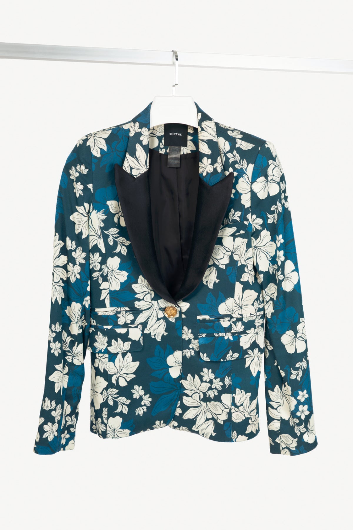 Smythe S19 Blue Hawaii Blocked Peaked Lapel Blazer