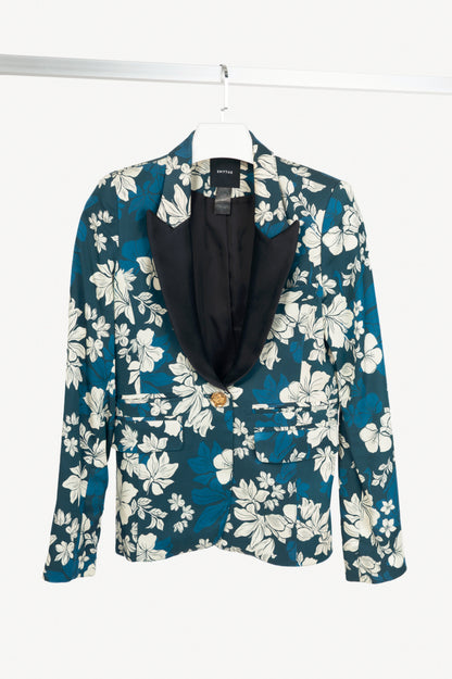 Smythe S19 Blue Hawaii Blocked Peaked Lapel Blazer