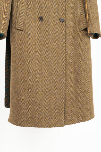 Andersson Bell Chloe Brown Herringbone Back Pleats Coat 